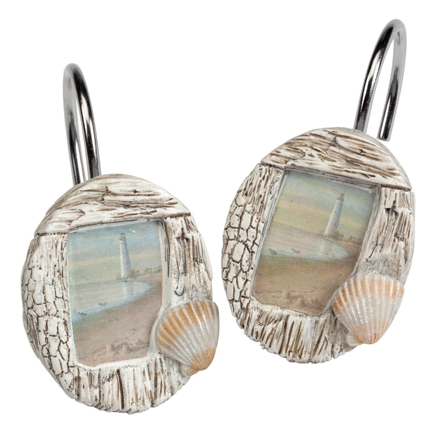 10+ BEST OCEAN, BEACHY and TROPICAL Hooks for Bathroom Shower Curtains