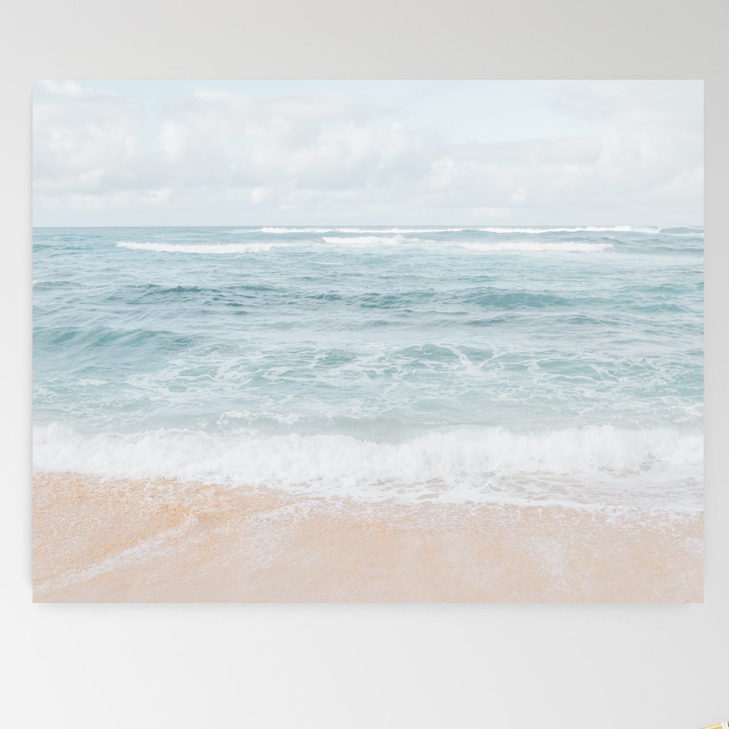 Calm Ocean, Coastal Horizontal Print, beach house decor, soft and