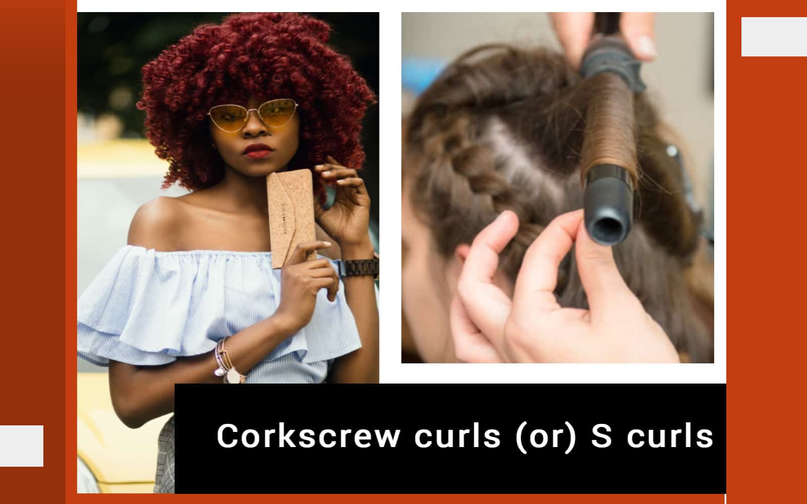 Corkscrew curls S Curls How to do a corkscrew S curl for natural