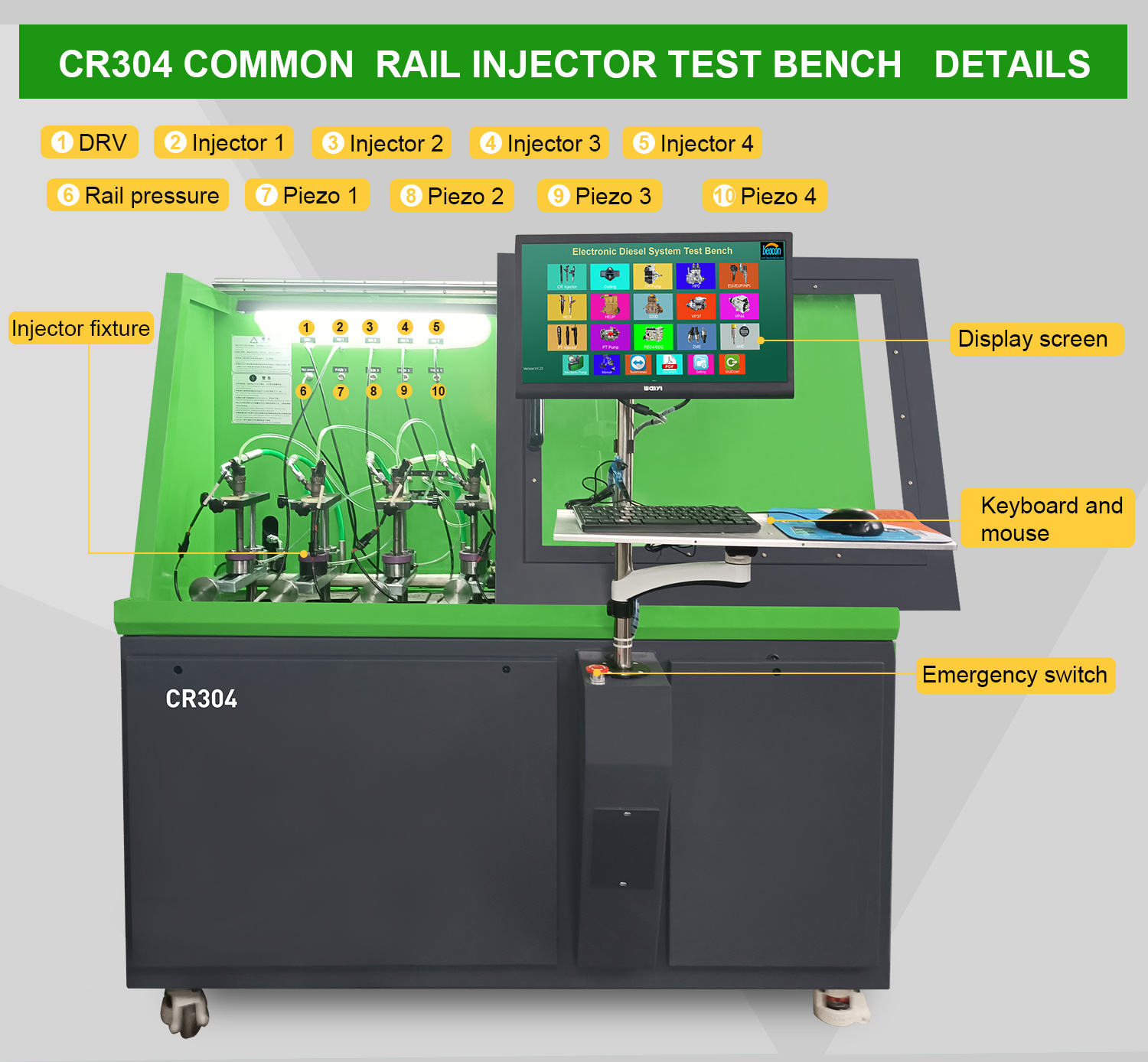 Common Rail Diesel Injector Test Bench_injector coding bench_piezo injector test bench_injector
