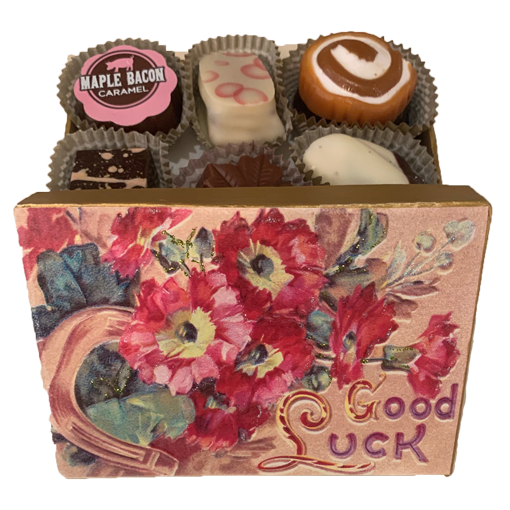 Good Luck Flowers & Horseshoe Beacon Hill Chocolates