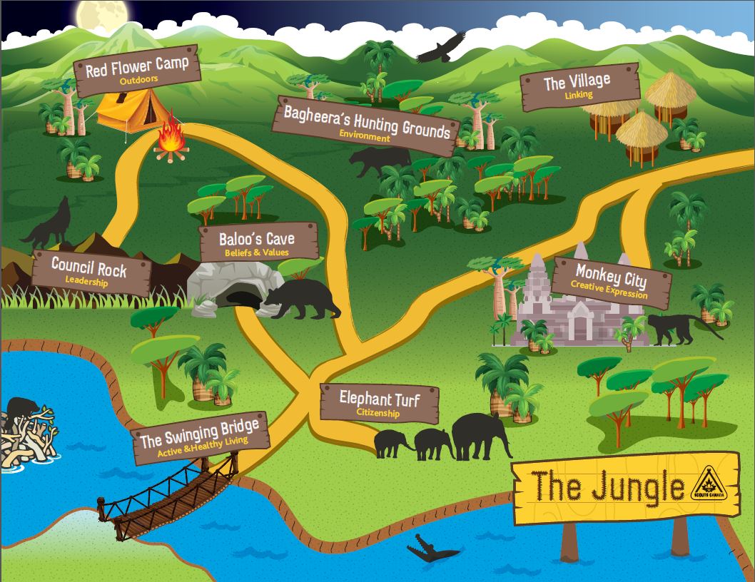 Jungle Habitat Trail Map Canadian Path Resources Beaconsfield Scouts