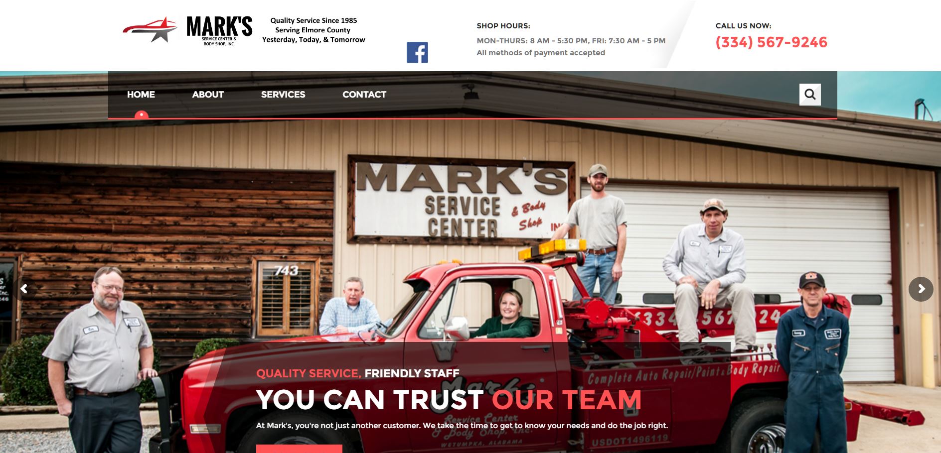 Mark’s Service Center | Beacon Solutions | Alabama Web Design