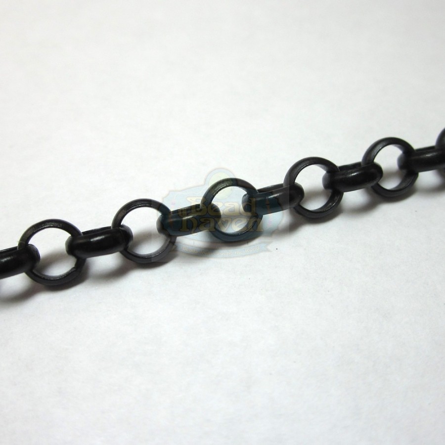 Matte Black 6mm Rolo Chain