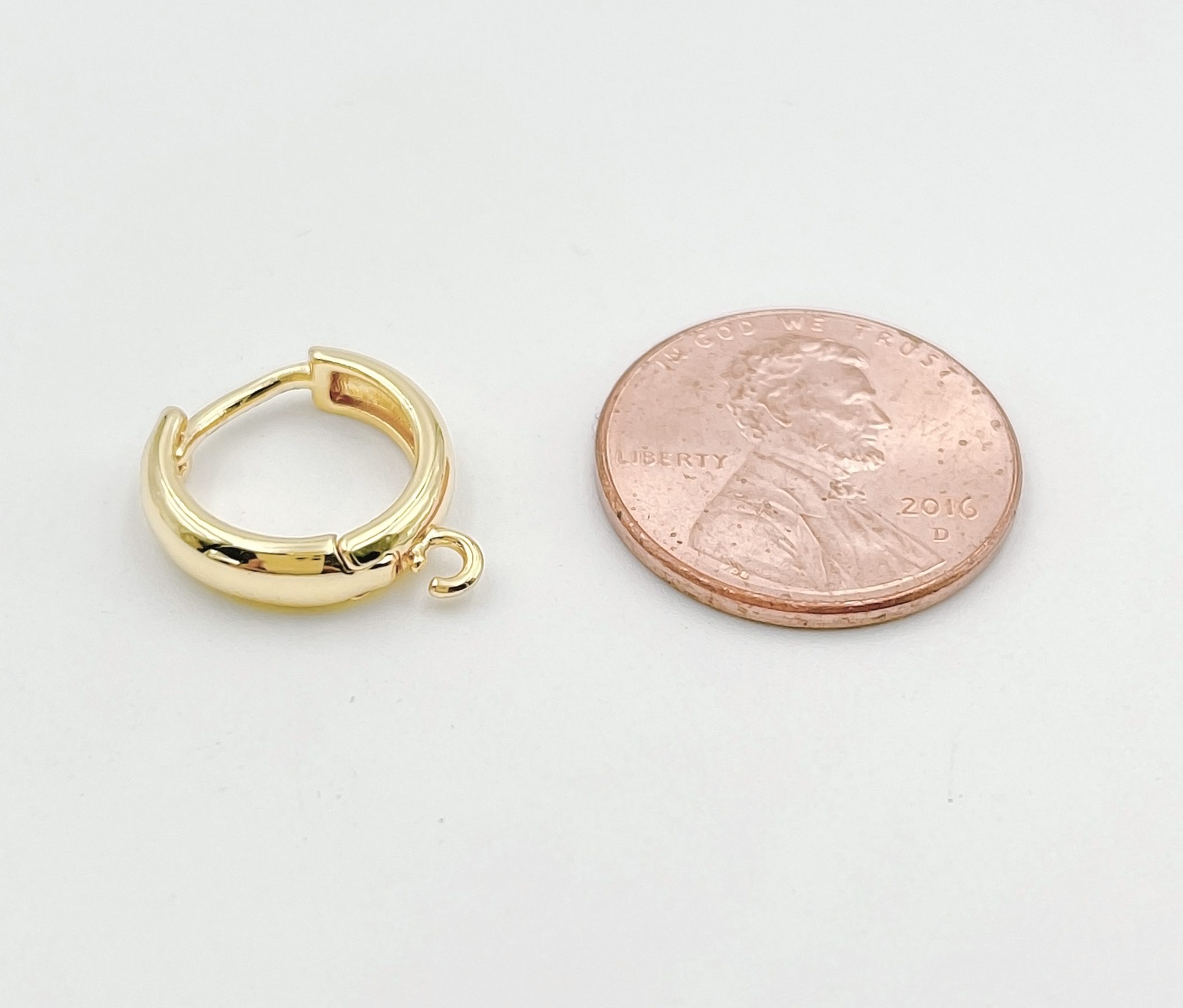 18K Gold Filled Dainty Hoop Earrings Pair, ER154 BeadsCreation4u