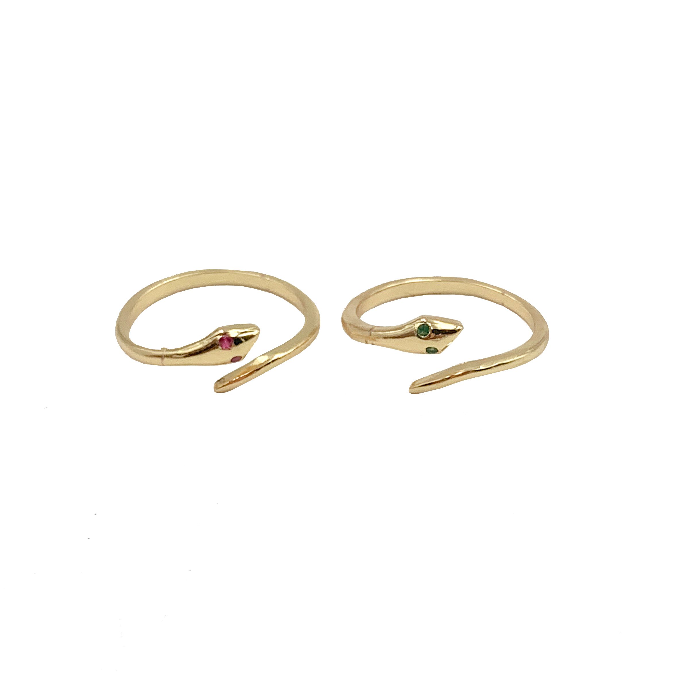 14K Gold Filled Snake Ring, Serpent Ring, Stackable Gold Ring