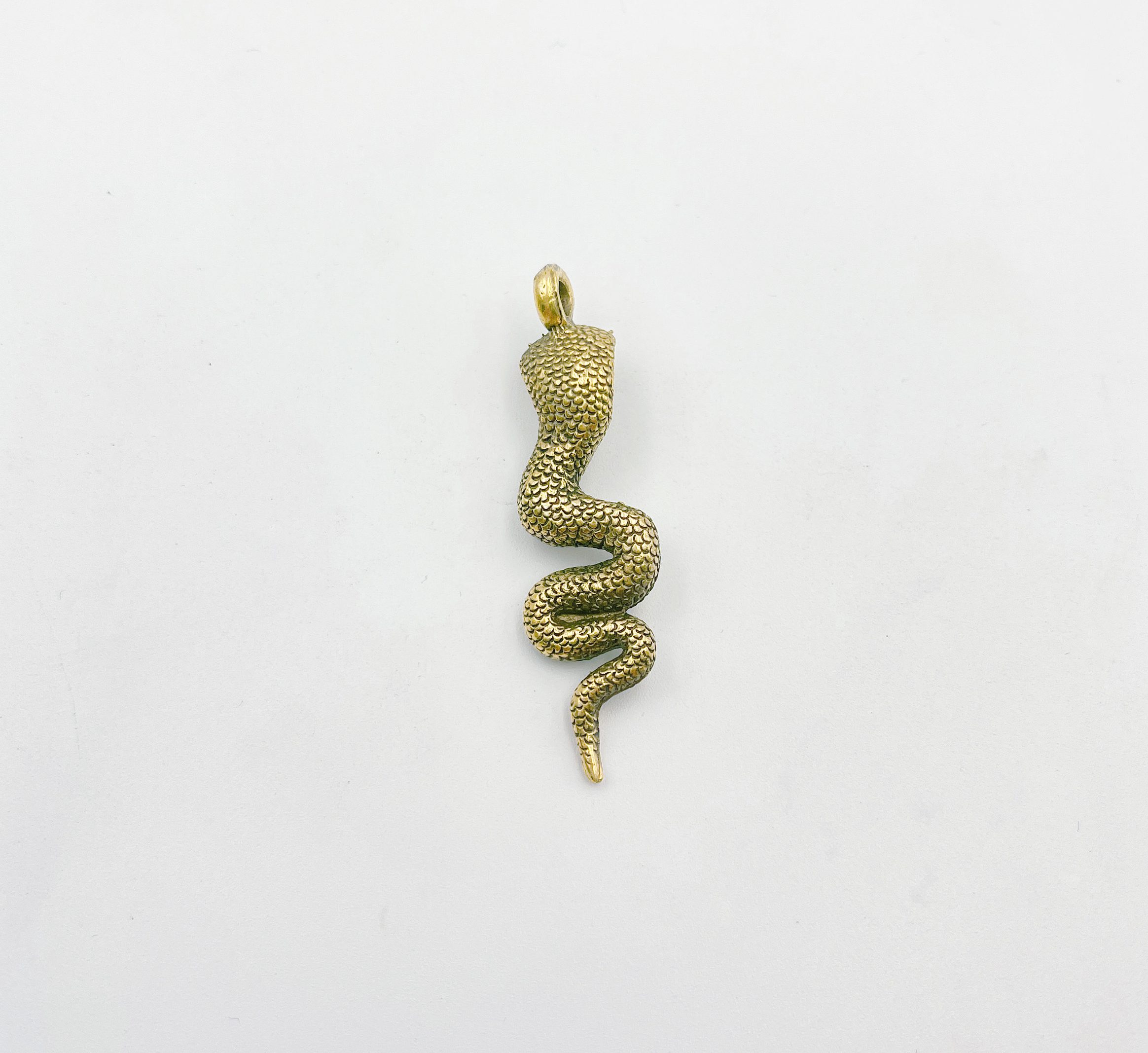 18K Gold Filled Snake Charm, Cobra Charm, Reptile Animal, Serpent Charm
