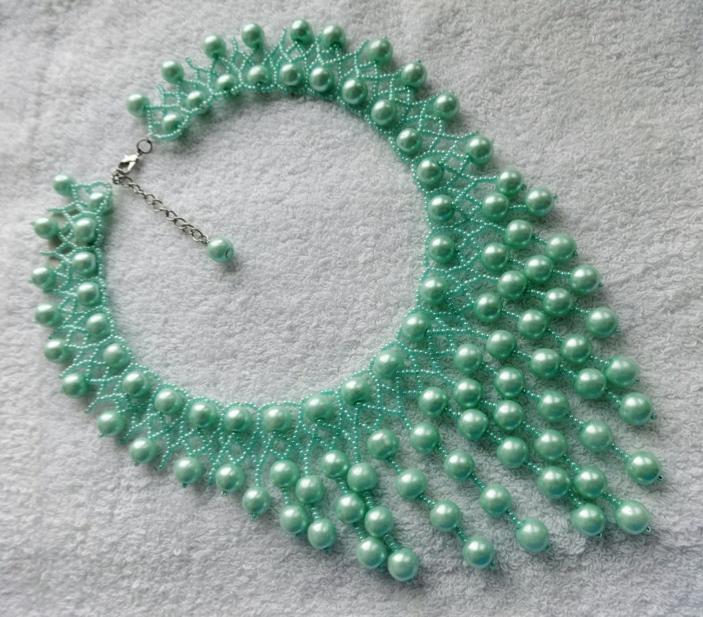 Free pattern for beaded necklace Fresh Mint Beads Magic