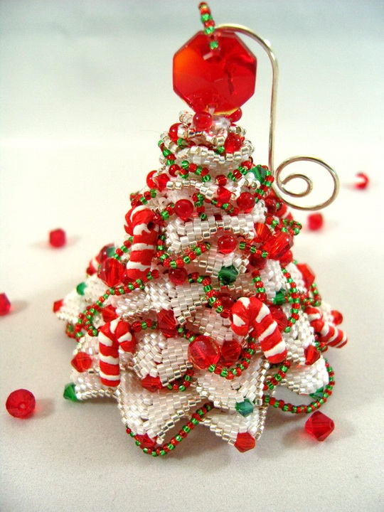 Amazing beadwoven Christmas ornaments by Christine Heidema Beads Magic