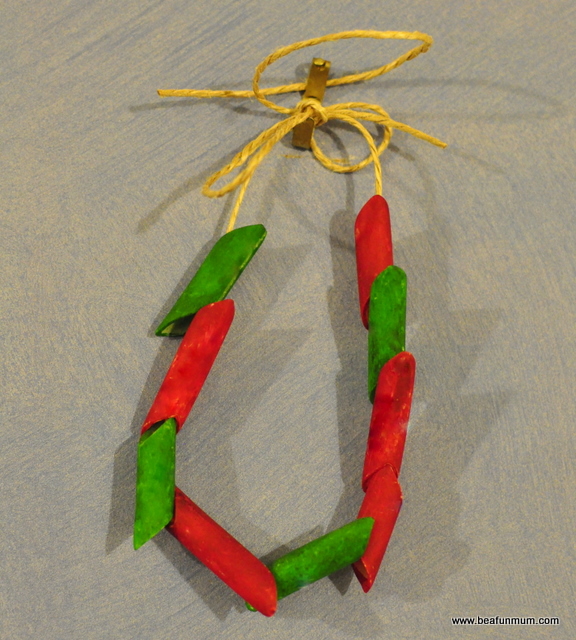 Christmas Craft Christmas Pasta Necklace Be A Fun Mum