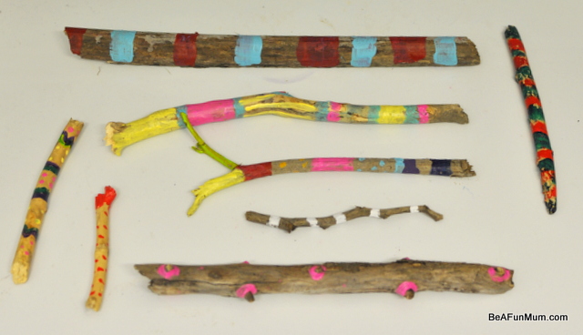 Nature Crafts: Painted Sticks | Be A Fun Mum