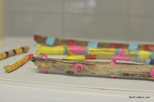 Nature Crafts: Painted Sticks | Be A Fun Mum