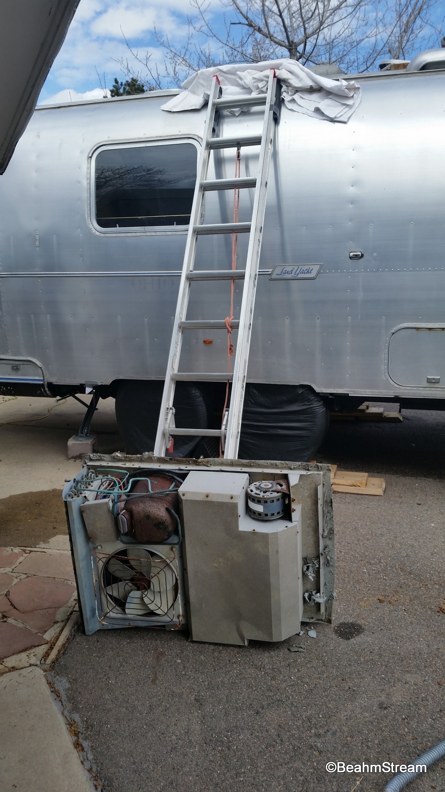 Removing the Old Air Conditioner Beahm Stream