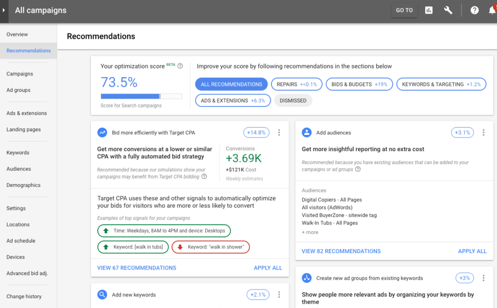What, How and Why of optimization score in Google Search Ads Beal