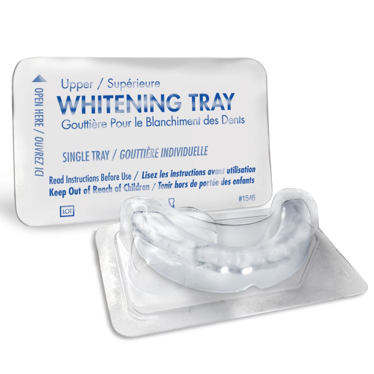 SingleUse Mini Teeth Whitening Trays in Blister Beaming White
