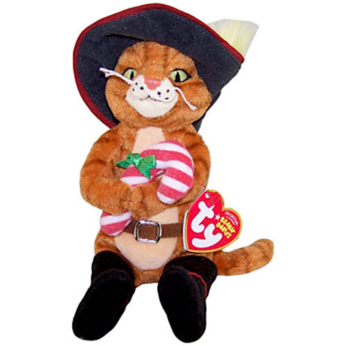 Puss in Boots the Cat Candy Cane Beanie Babies Beaniepedia