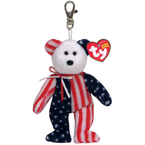Spangle the Bear (Key Clip) Beanie Babies Beaniepedia