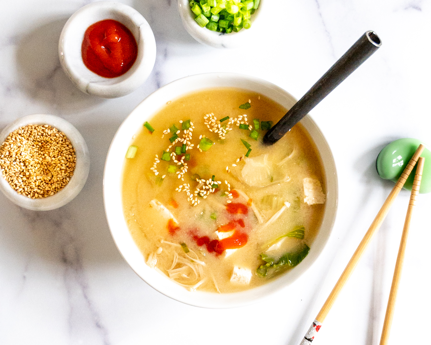 Ginger Miso Soup with Bok Choy and Tofu Beantown Kitchen