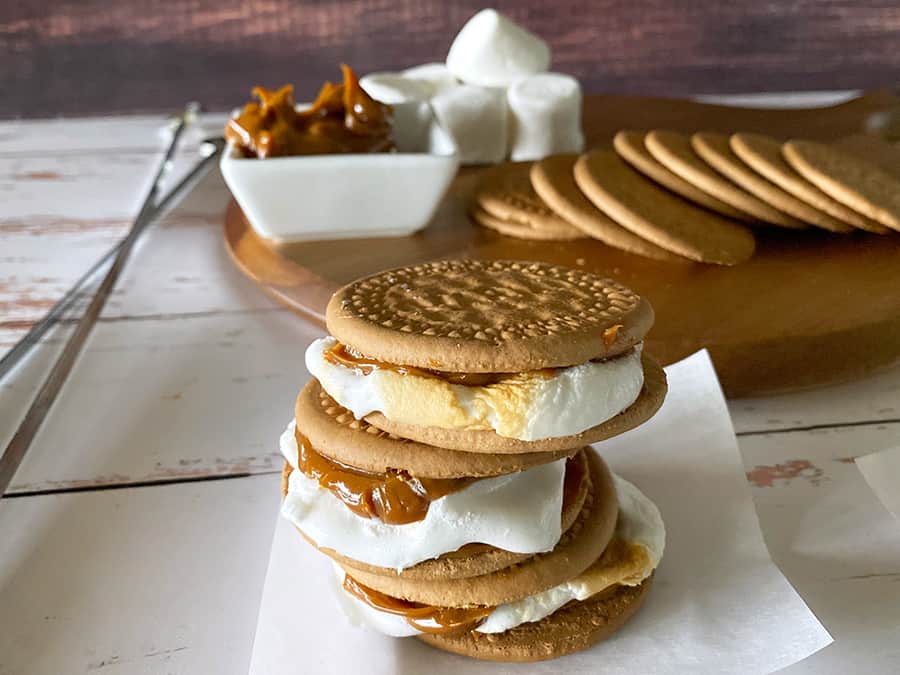 Best S'mores Recipe with Maria Crackers and Dulce de Leche Bean Train