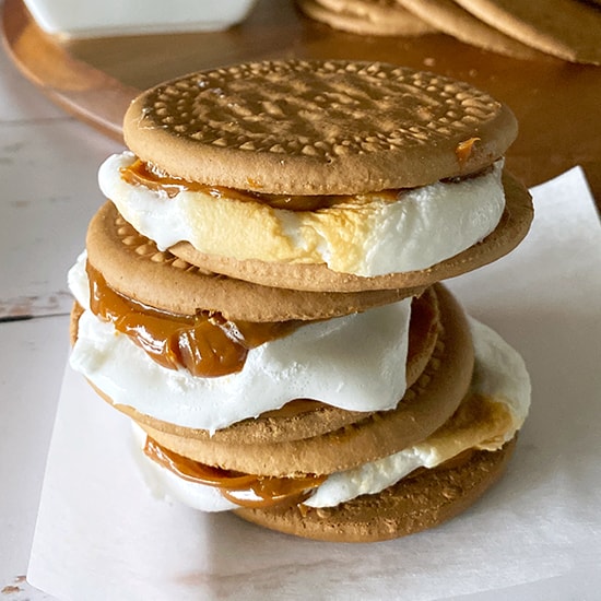 Best S'mores Recipe with Maria Crackers and Dulce de Leche Bean Train