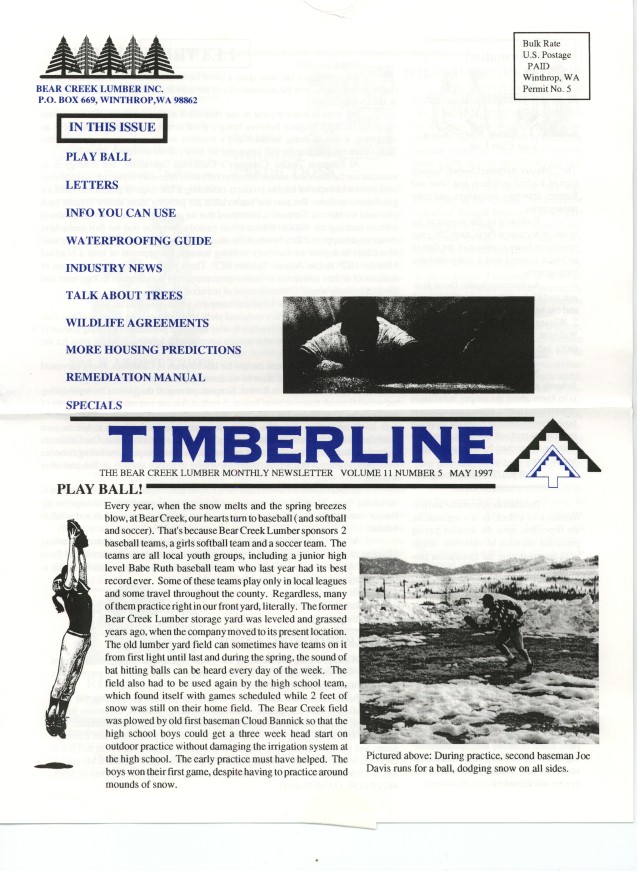 May 1997 Timberline Bear Creek Lumber