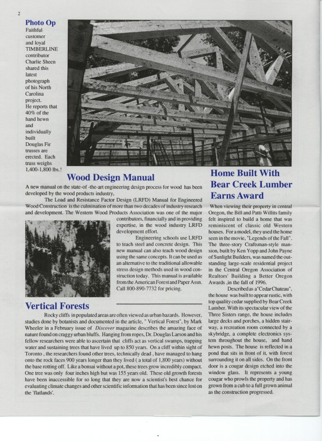 September 1997 Timberline Bear Creek Lumber
