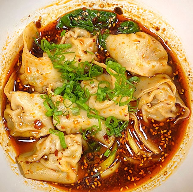 Wonton in Chili Oil Spicy Wonton Recipe Bear Cusine