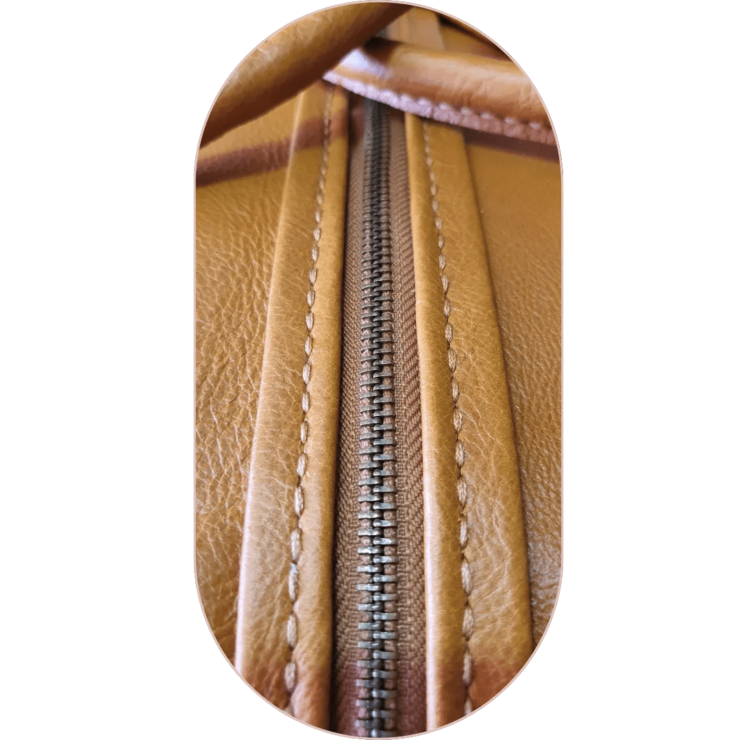 Bouvier Weekender Bearded Dog Leather