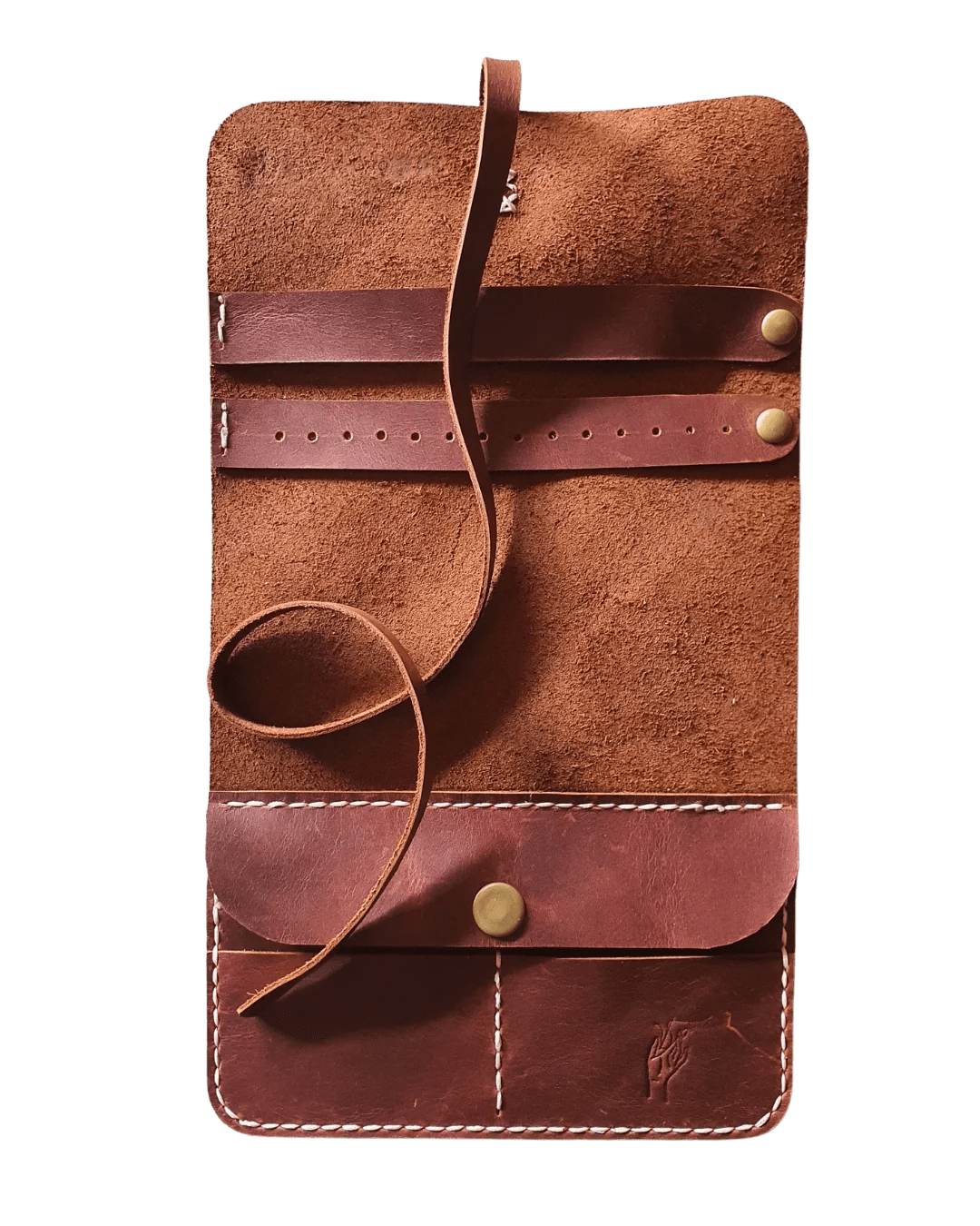 Jewellery Travel Pouch Bearded Dog Leather