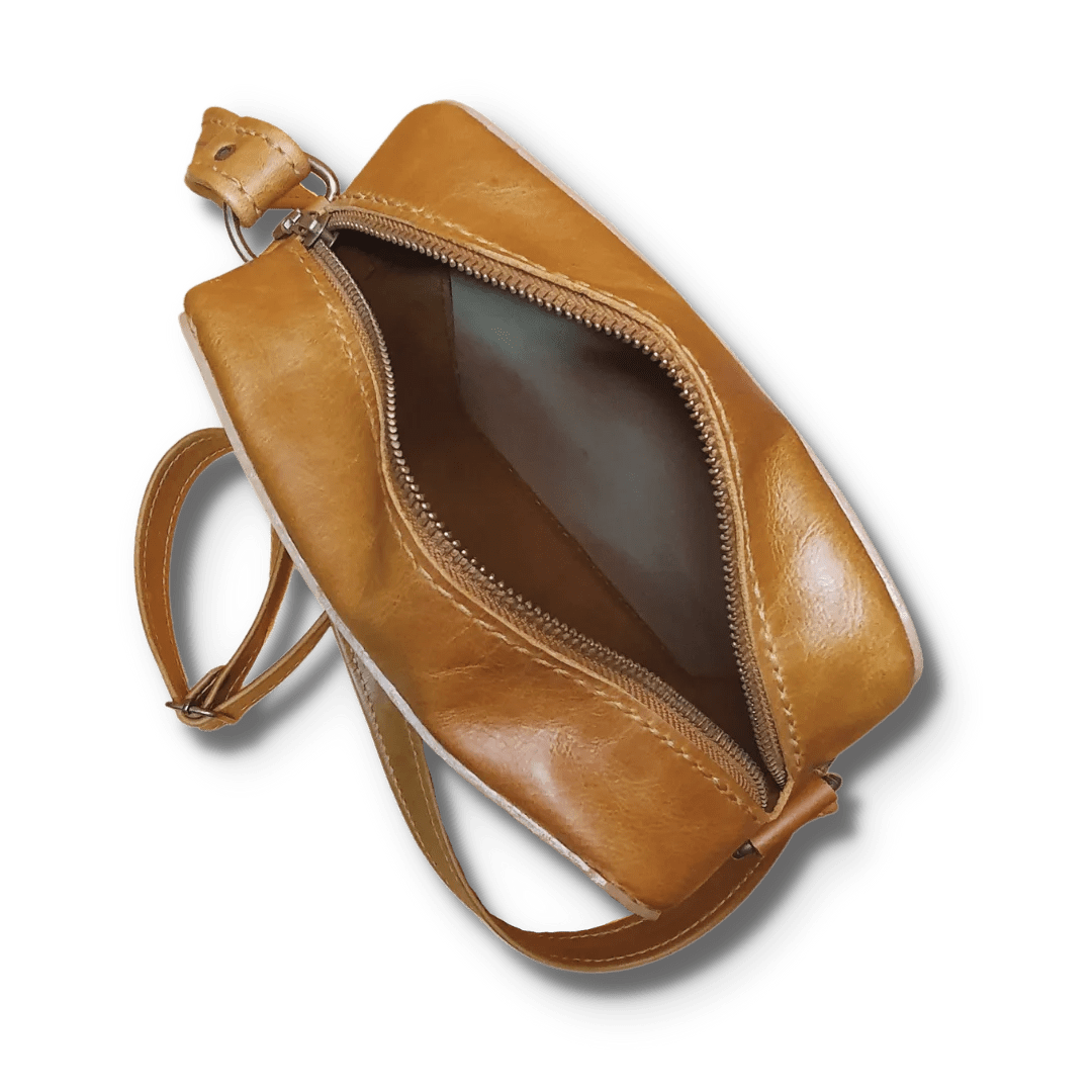 Airedale Man Bag Bearded Dog Leather