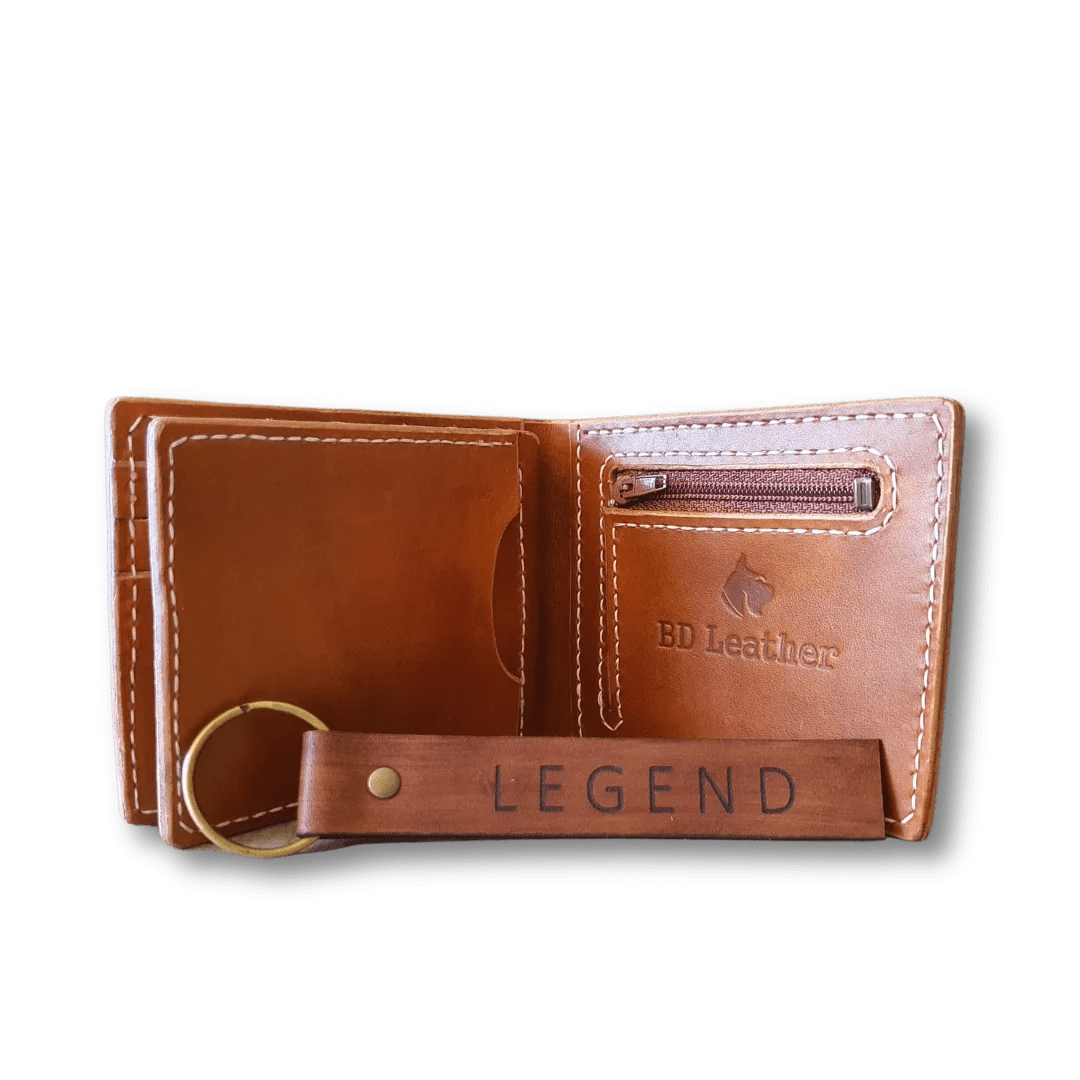 Monogram Engraving Bearded Dog Leather