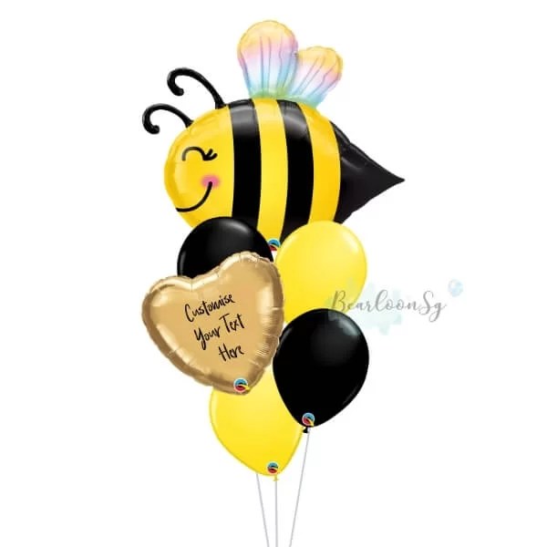 Sweet Bee Personalised Balloon Bouquet BearloonSG