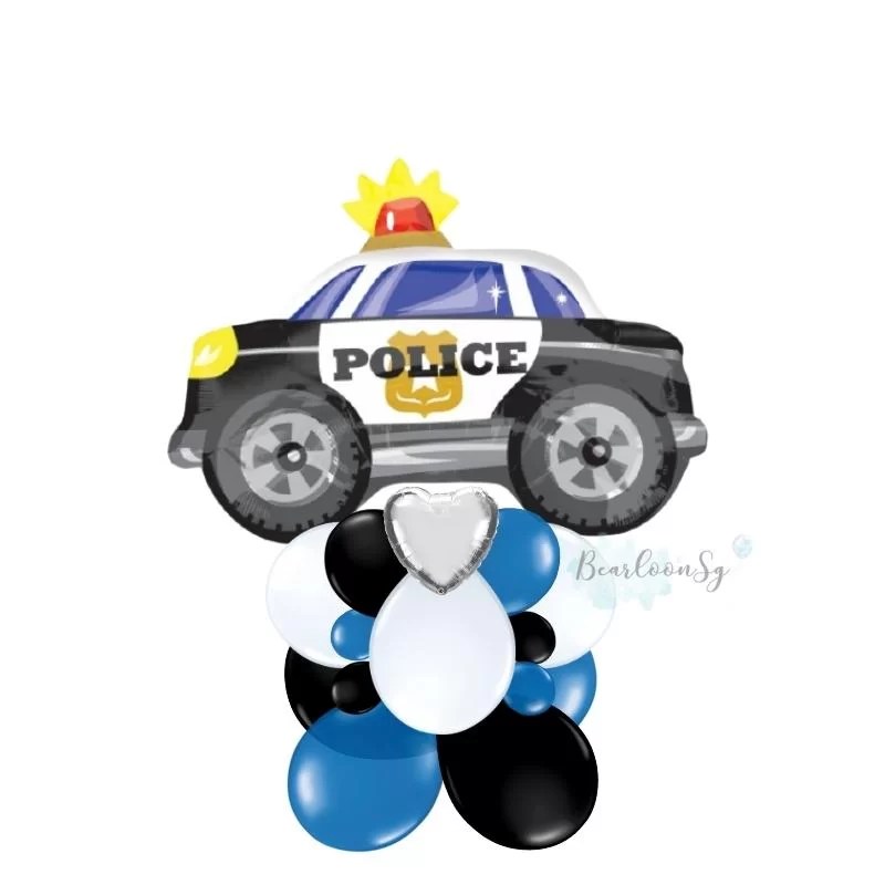 Police Car Balloon Stack BearloonSG