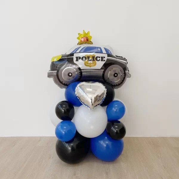 Police Car Balloon Stack BearloonSG