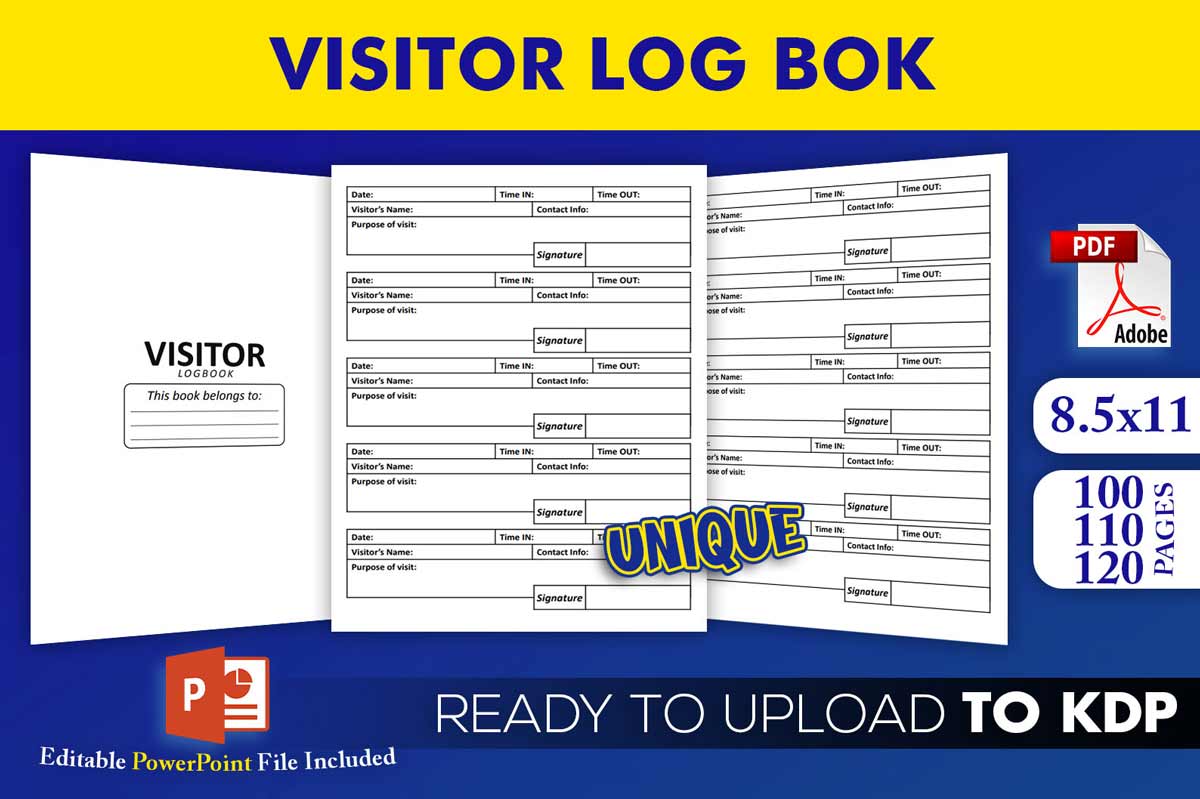 KDP Interiors Visitor Log Book Beast Designer Best KDP Interiors