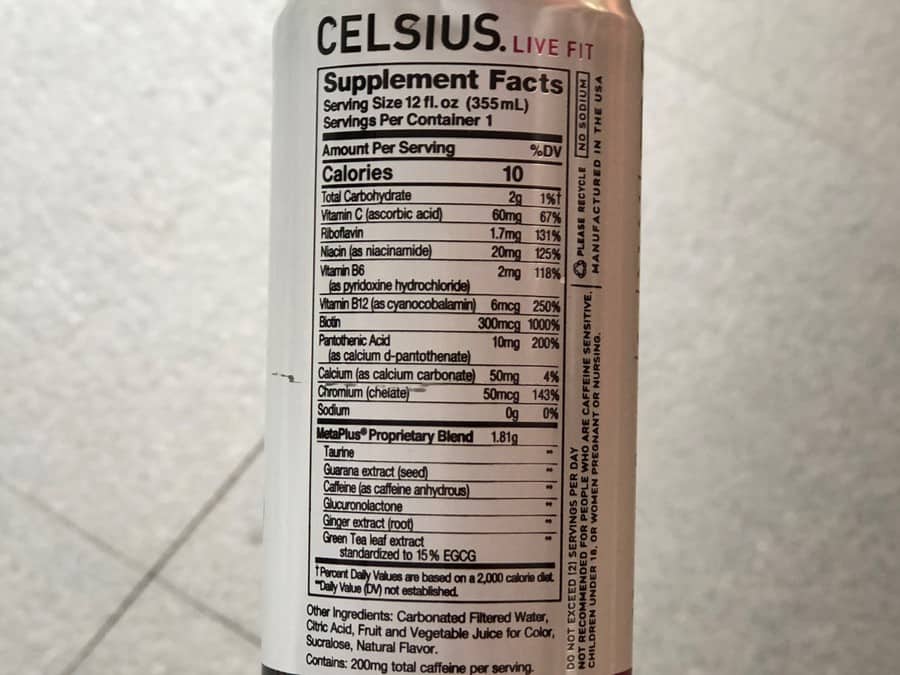 Celsius Energy Drink Caffeine and Ingredients (Info) Beastly Energy