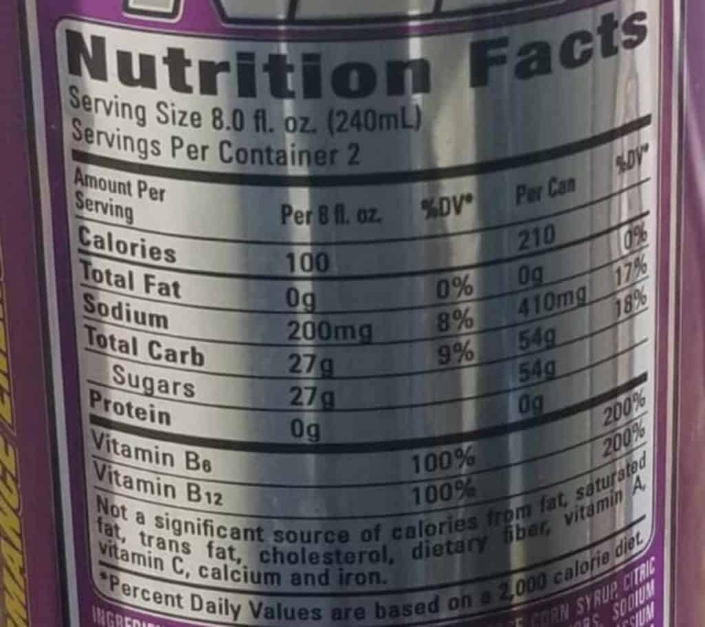 NOS Energy Drink Nutrition Facts(Analyzed) Beastly Energy