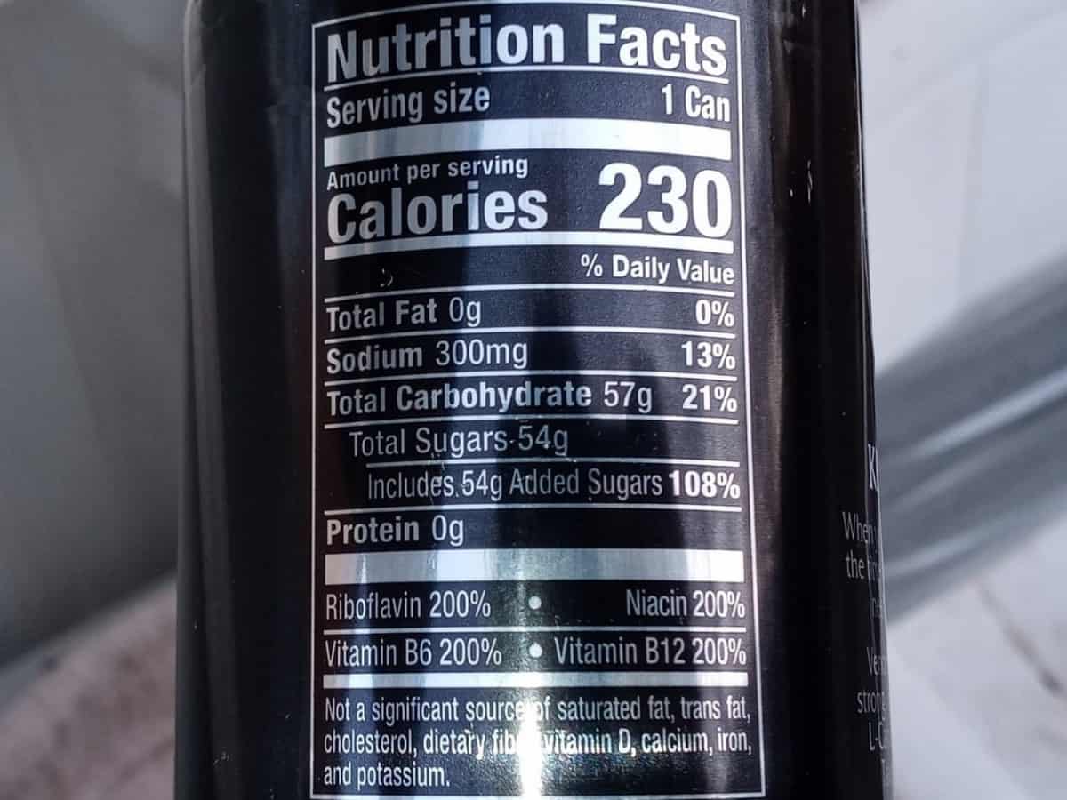 Venom Energy Caffeine and Ingredients (Analysis) Beastly Energy