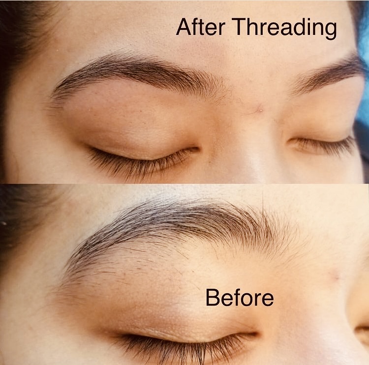 Eyebrow Threading Before And After