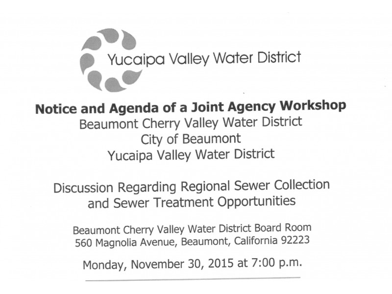 Water District Meeting With City Regarding Sewer Plant