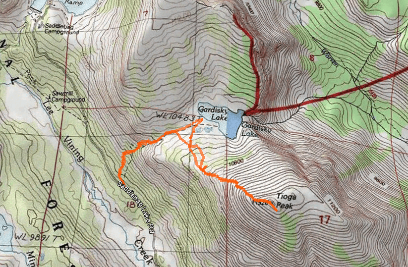 Tioga Peak, CA A Little Hike for a Big Summit