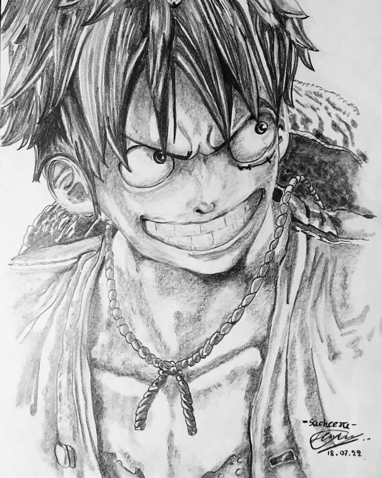 18 Drawings of Monkey D. Luffy from One Piece Beautiful Dawn Designs