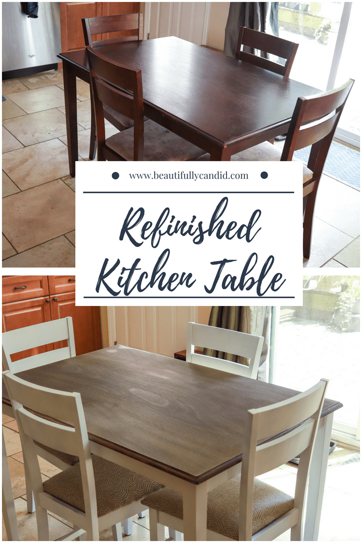 How We Refinished Our Kitchen Table Beautifully Candid