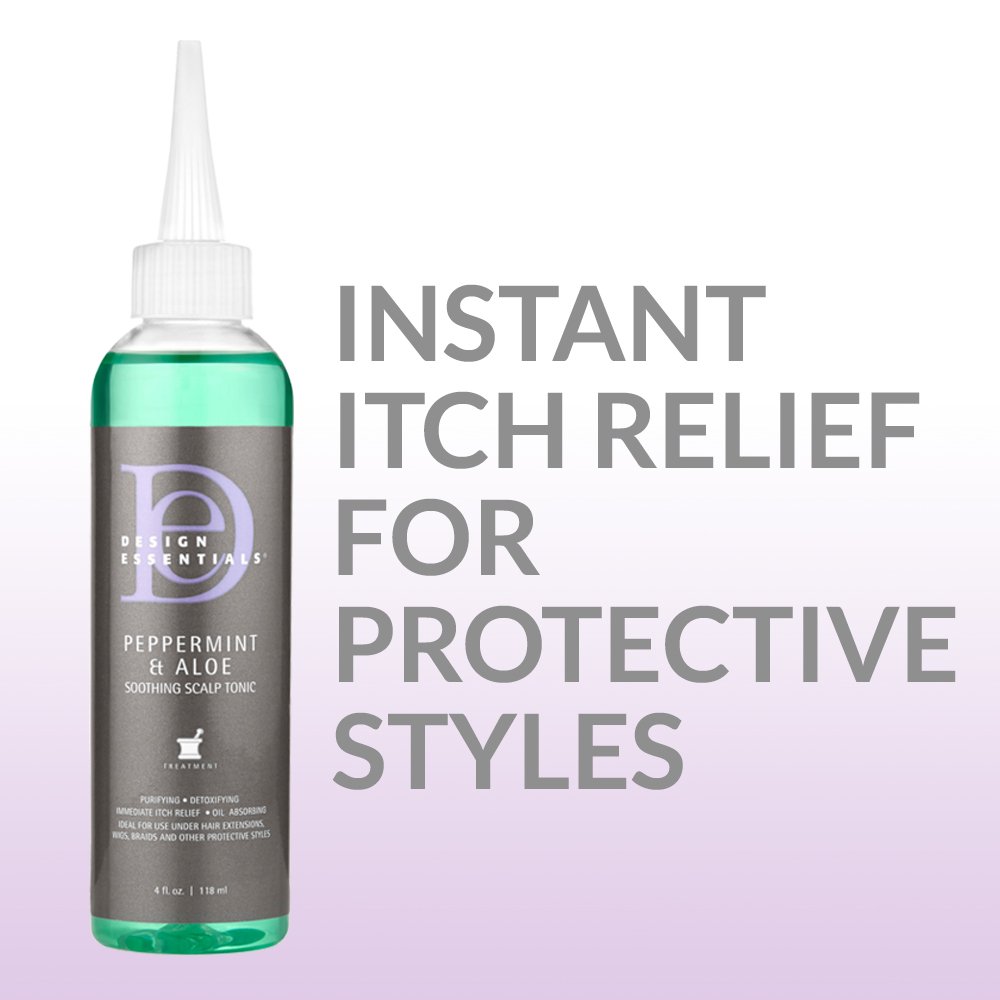 Design Essentials Peppermint & Aloe Soothing Scalp & Skin Tonic For