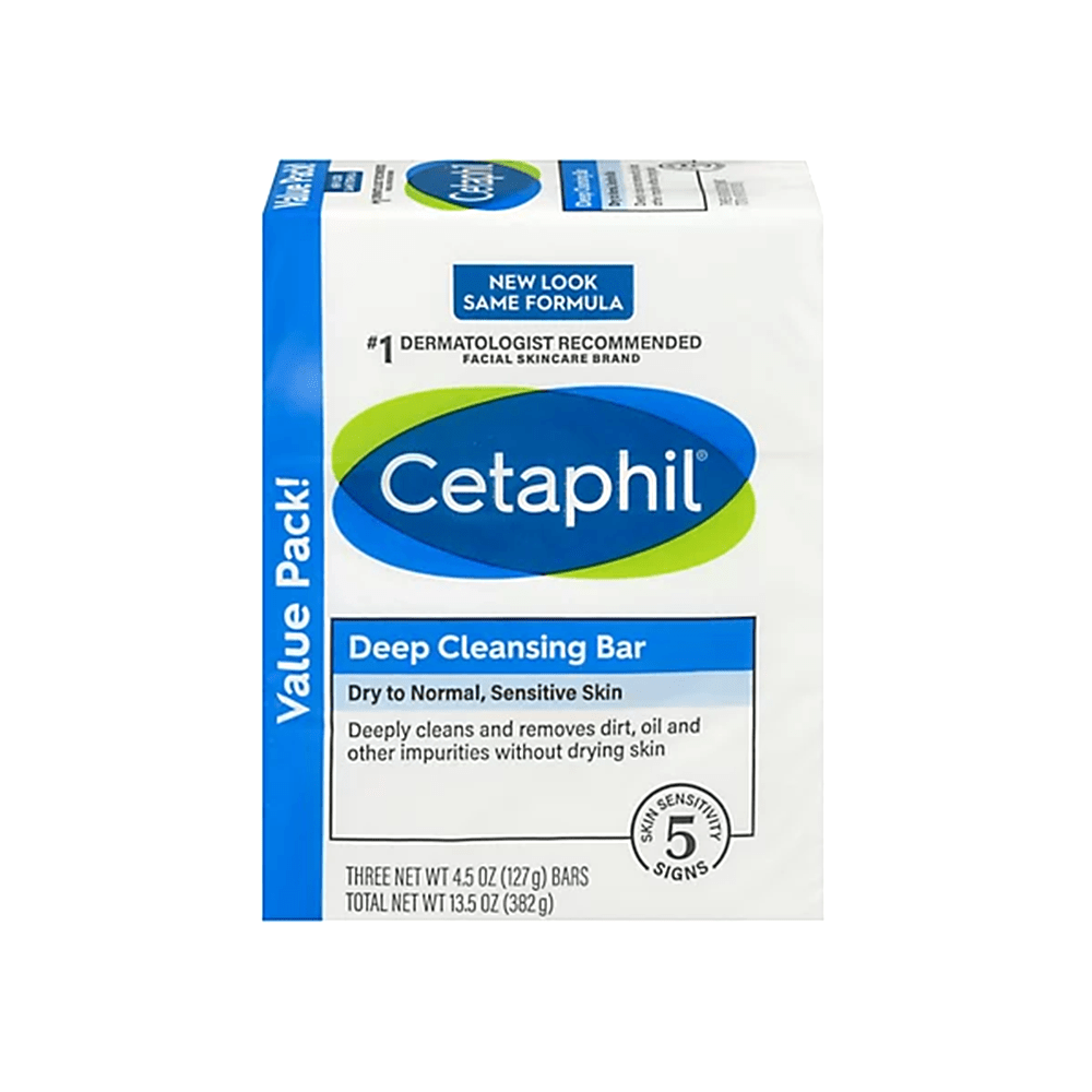 Cetaphil Deep cleansing bar Dry To Normal Sensitive Skin oz 4.5
