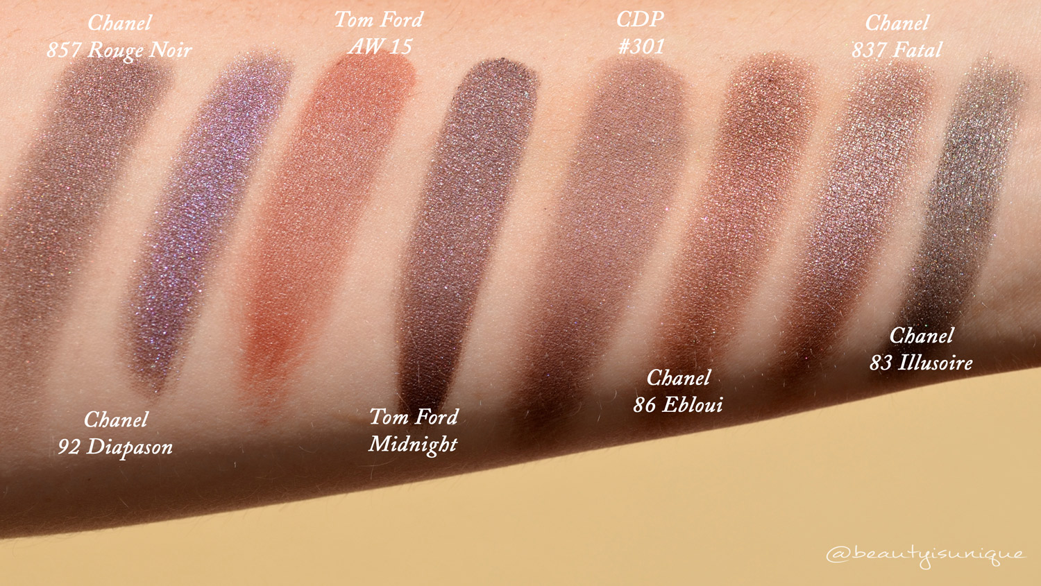 Cledepeaucremeeyecolorswatches BEAUTY IS UNIQUE