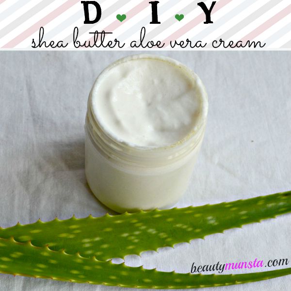 DIY Whipped Shea Butter and Aloe Vera Cream beautymunsta free natural beauty hacks and more!