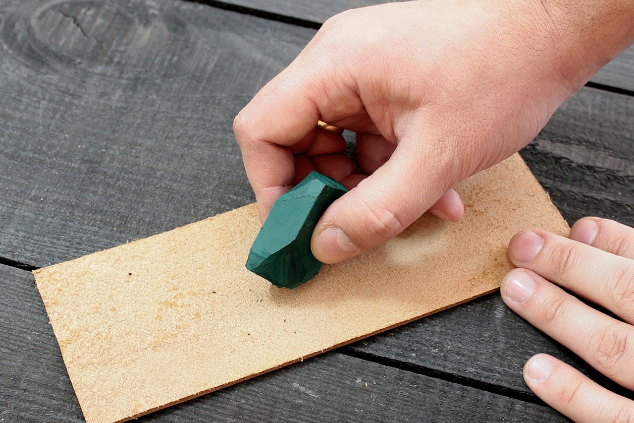 BeaverCraft Leather Honing Strop with Polishing Compound LS2P1SR41 3" x