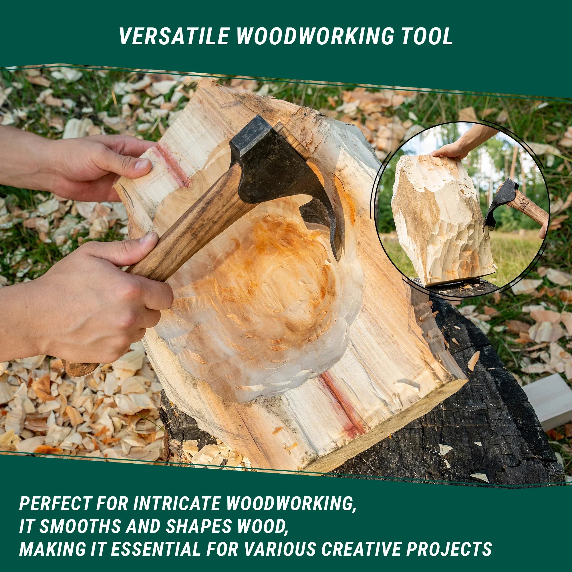 AX2 Compact Wood Carving Adze BeaverCraft Tools