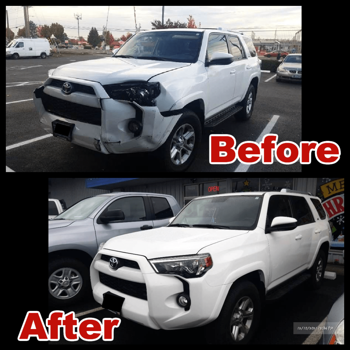 Before and After photos Beaverton Auto Body and Paint